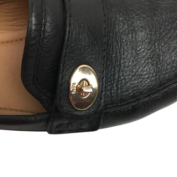 Coach Flash A9375 Womens 6B Slip On Soft Leather Loafers Black - Picture 6 of 10